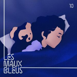 Enfant dormant avec sa peluche, illustrant la pédopsychiatrie. Alex Rocher, pour Les Maux Bleus.