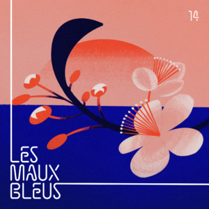 Cerisier en fleurs illustrant la renaissance et la transition. Manon Combe pour Les Maux Bleus.